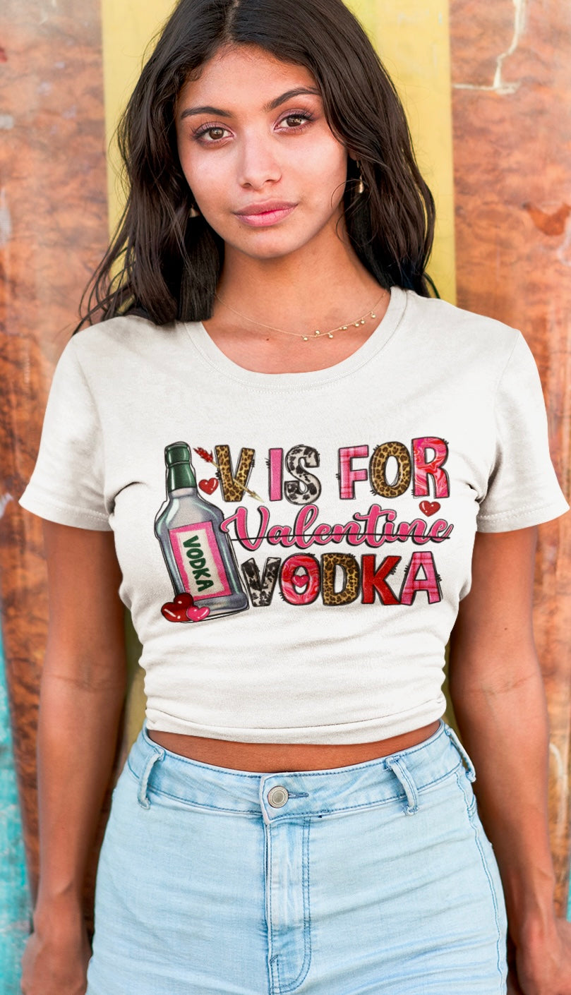 V is for Vodka ❤️ T-Shirt