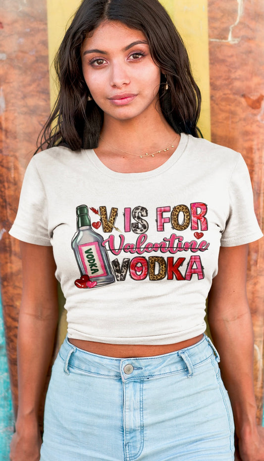 V is for Vodka ❤️ T-Shirt