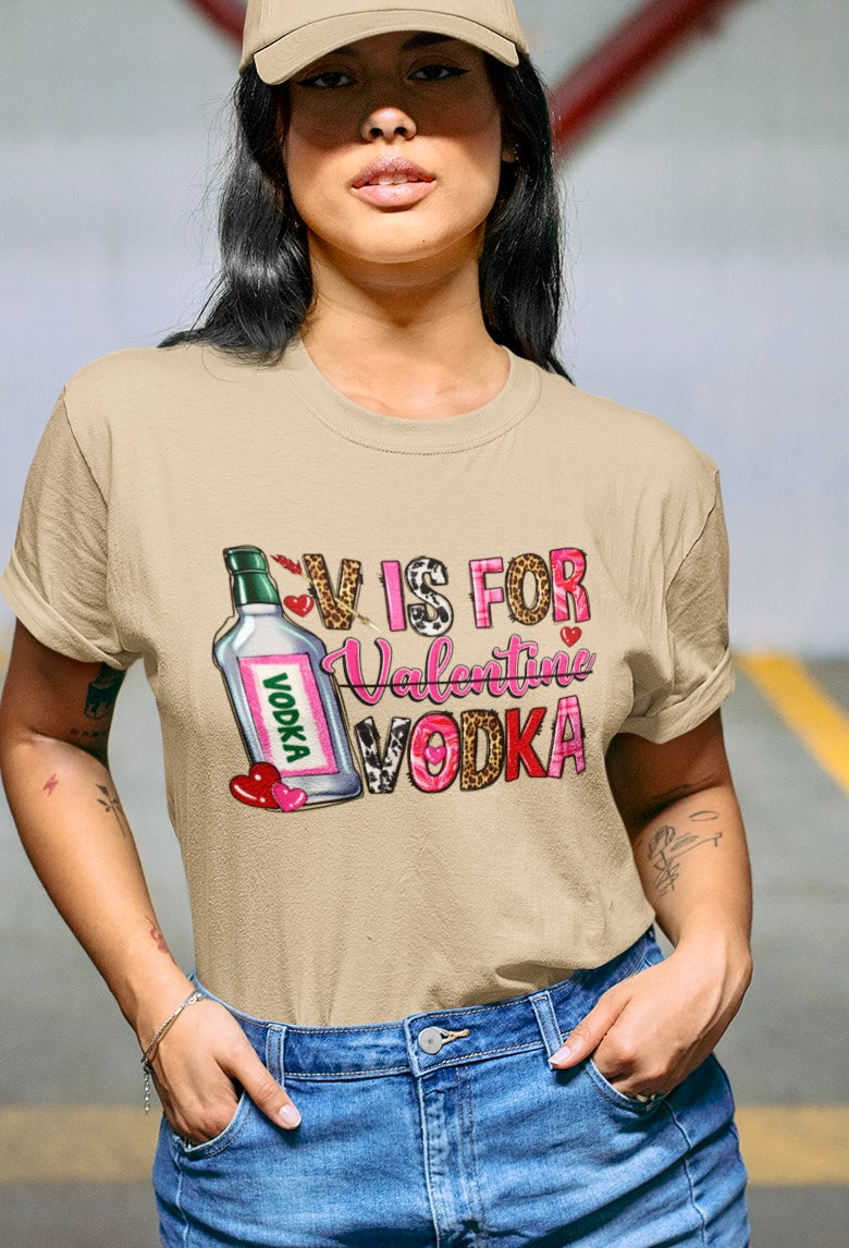 V is for Vodka ❤️ T-Shirt