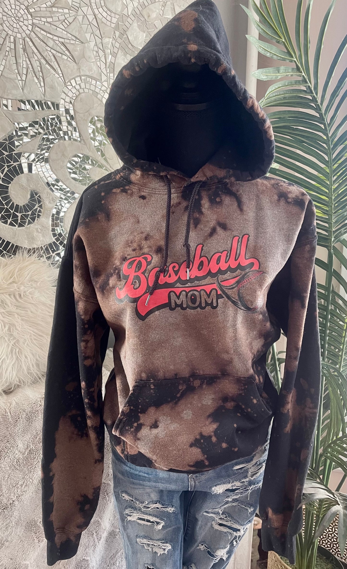 Baseball Mom ~ Acid Hoodie