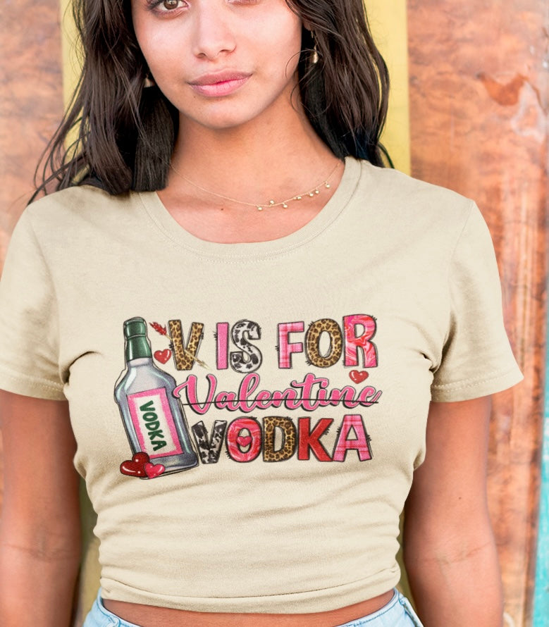V is for Vodka ❤️ T-Shirt
