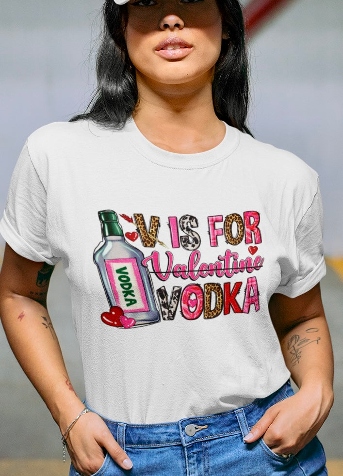 V is for Vodka ❤️ T-Shirt