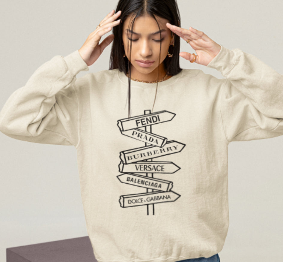 Rodeo Drive ~ white sweatshirt