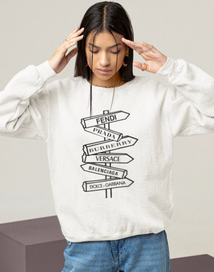 Rodeo Drive ~ white sweatshirt