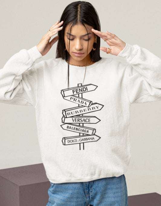 Rodeo Drive ~ white sweatshirt