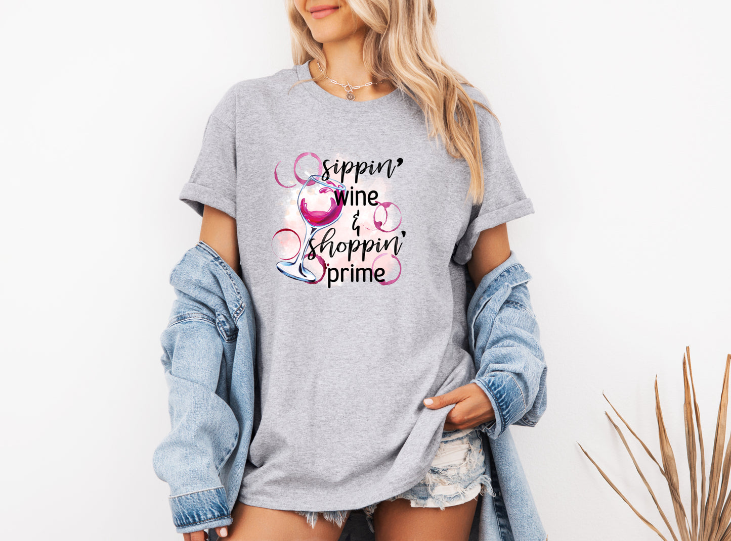 Sippin Wine Shoppin Prime ~Tee Shirt