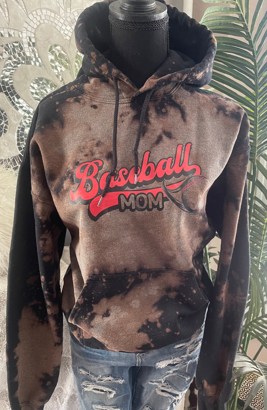 Baseball Mom ~ Acid Hoodie