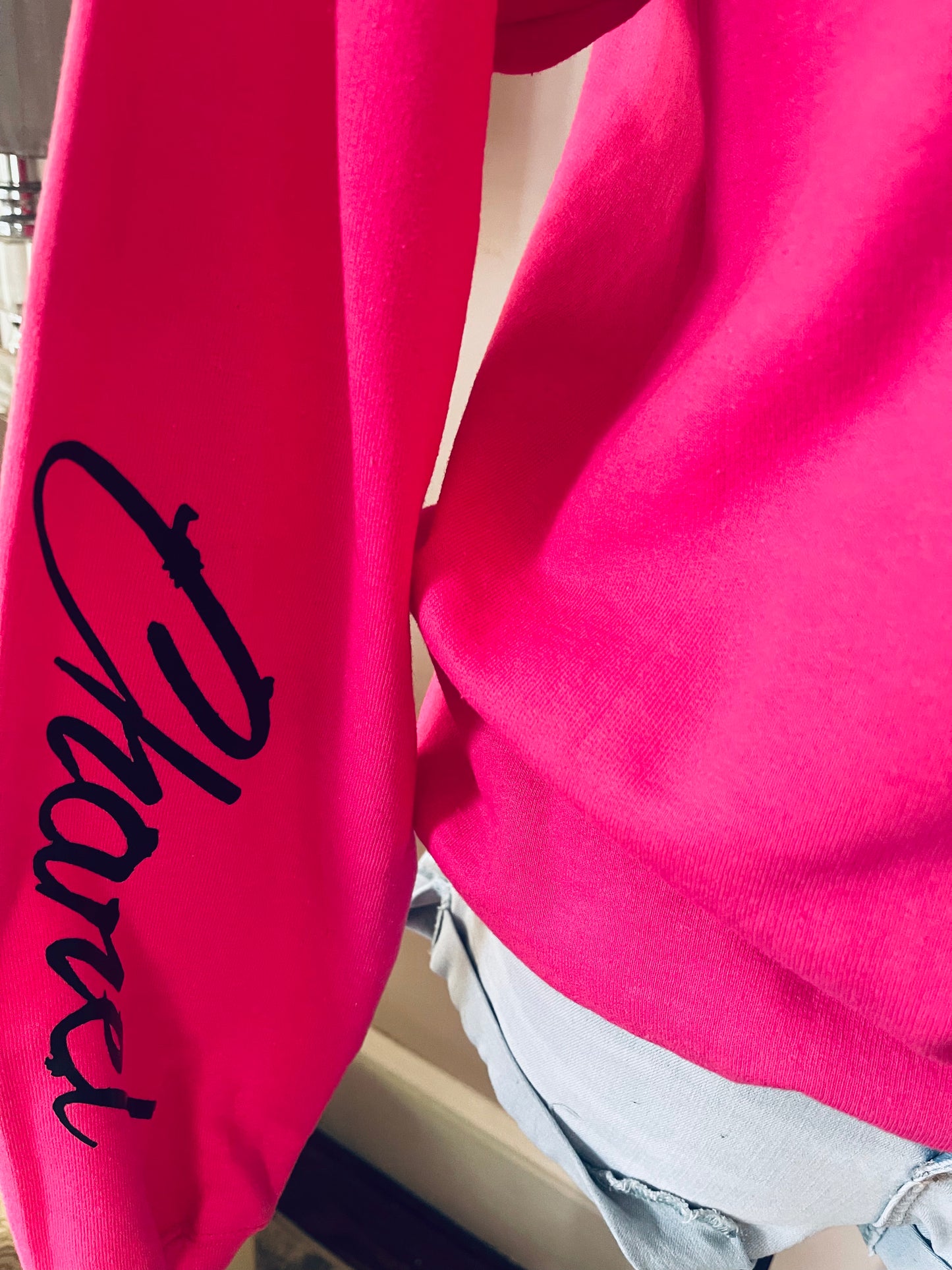 Cammie Hot Pink ~Crewneck Sweatshirt