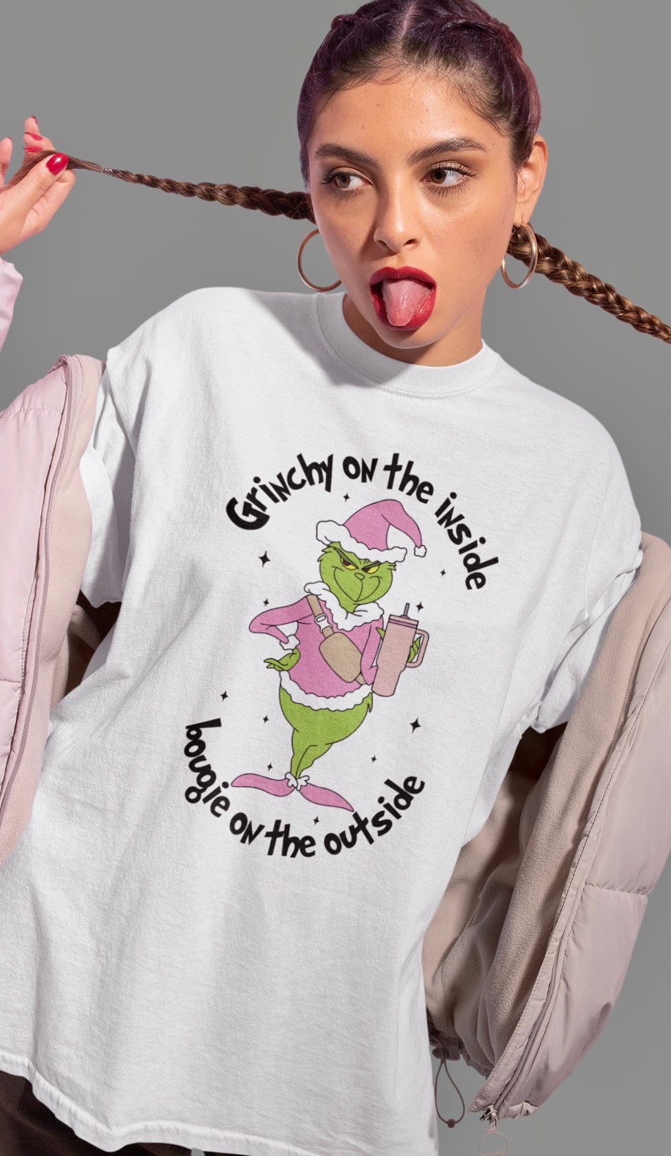 Boujie Grinch ~ white t-shirt