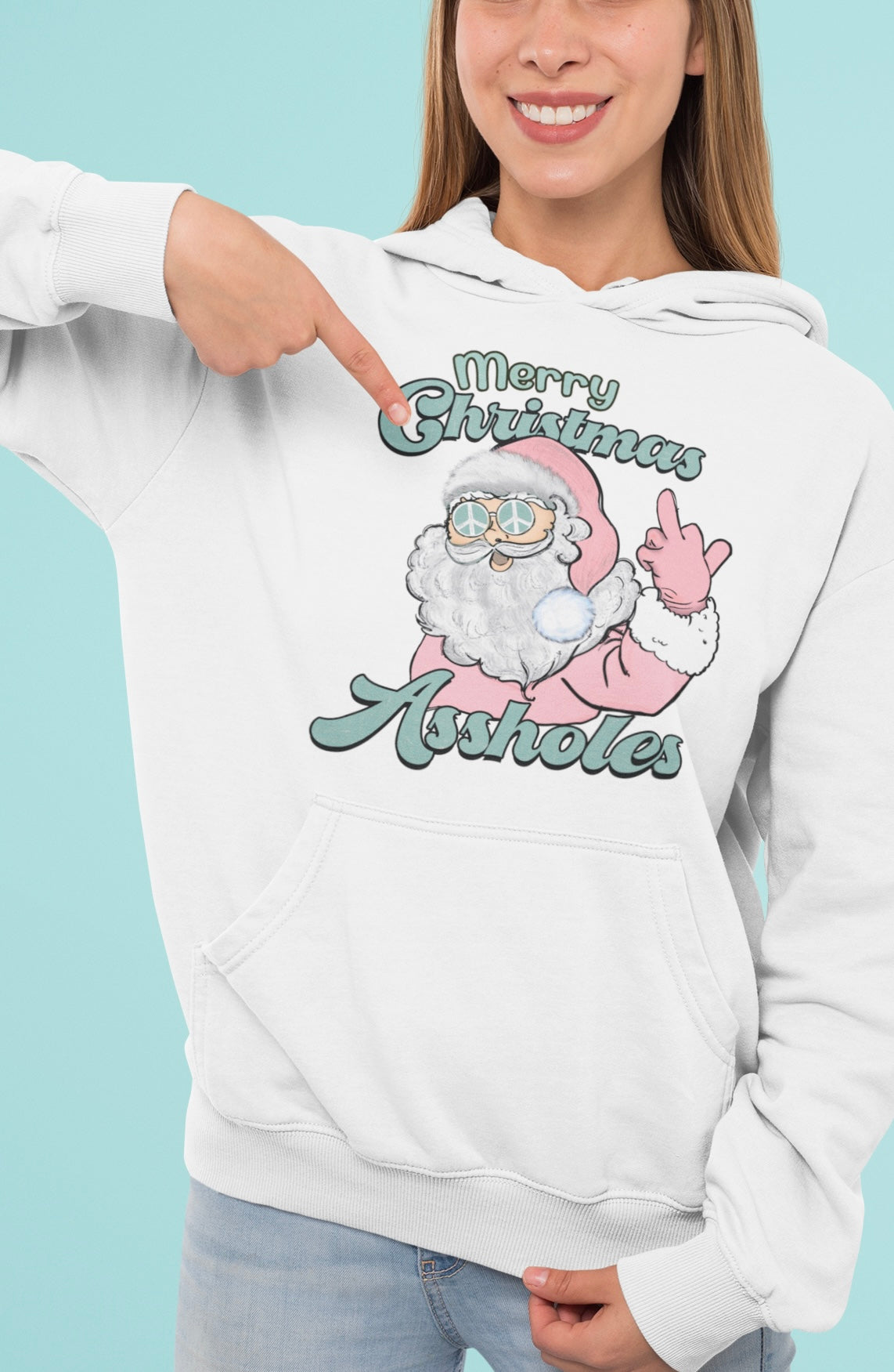 Sassy Pink Santa ~ Hoodie