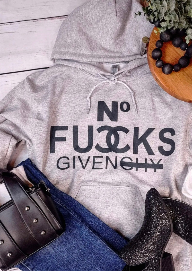 No F’s Given ~ Heather great hoodie