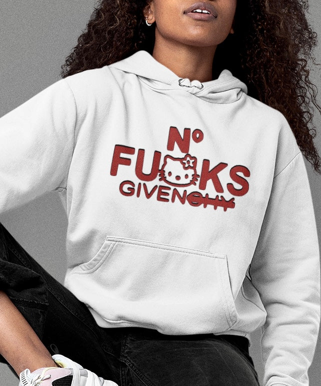 No F’s Given Hello Kitty ~ Hoodie