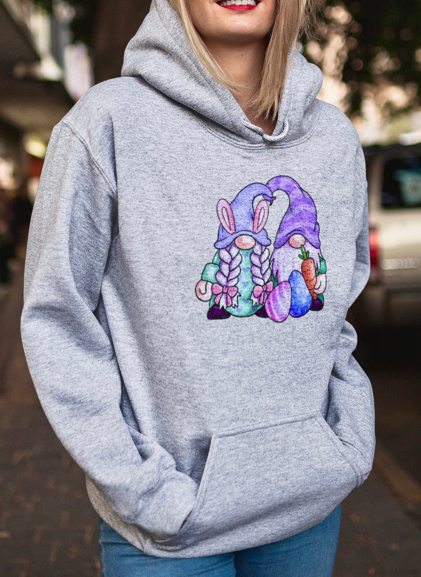 Purple Easter Gnomes ~ Hoodie Sweatshirt