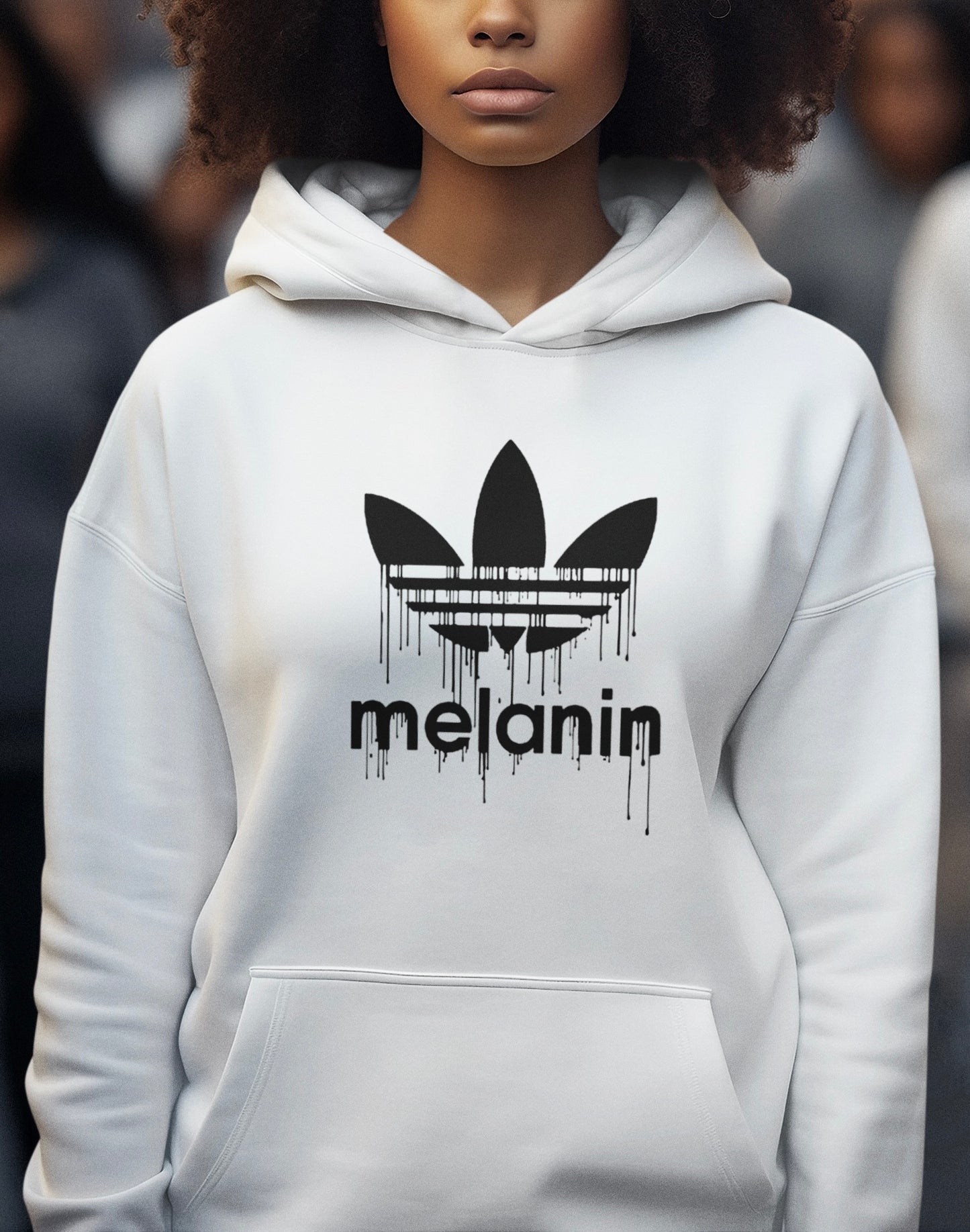 Melanin ~ White Hoodie