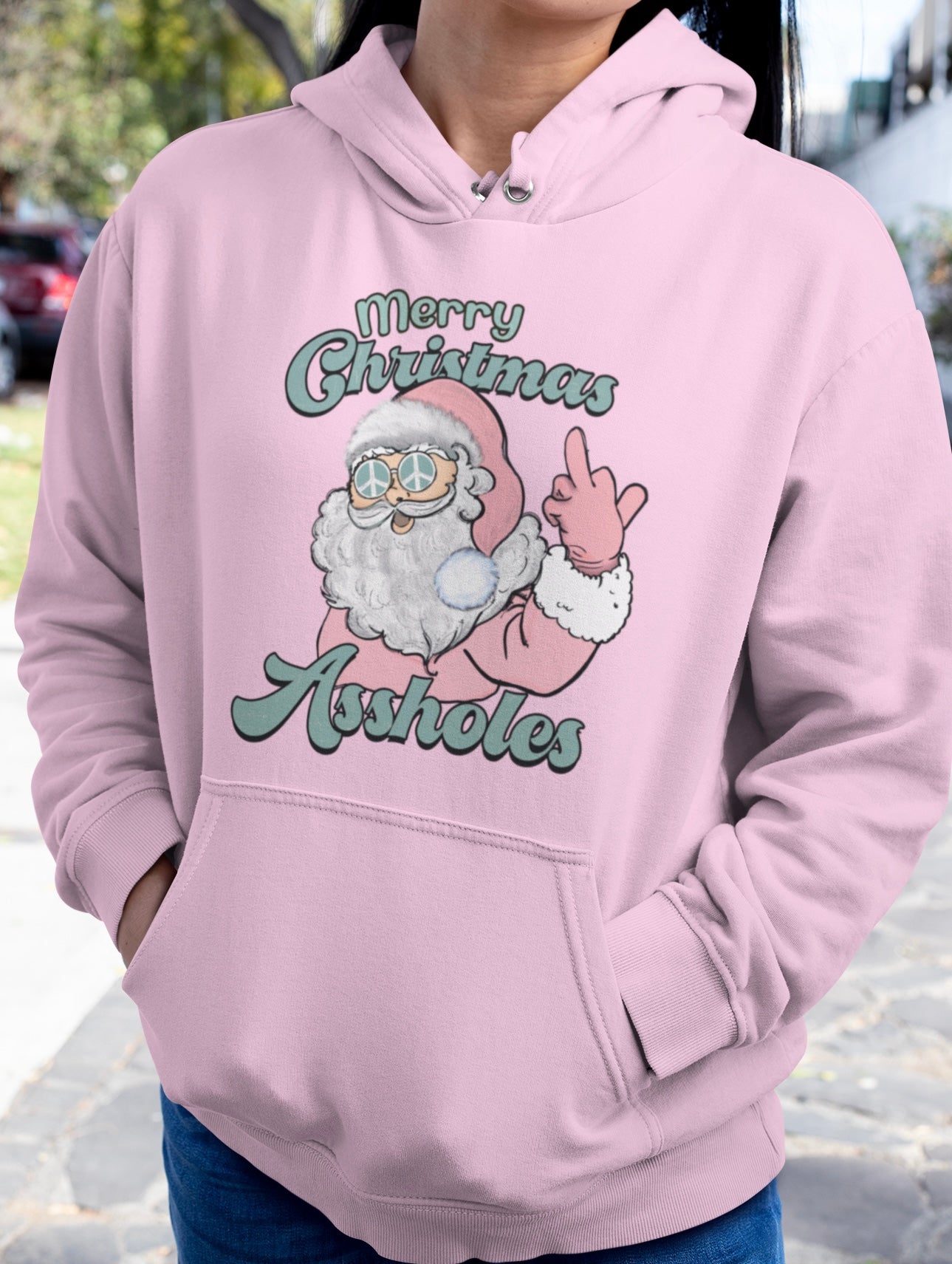 Sassy Pink Santa ~ Hoodie