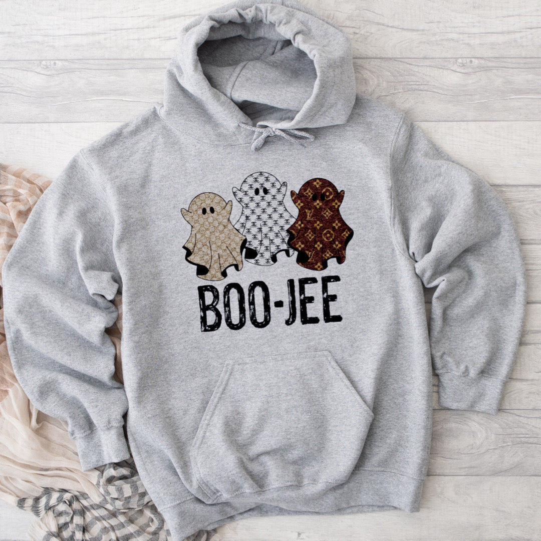 Boo-Jee Ghost ~ Heather Gray Hoodie