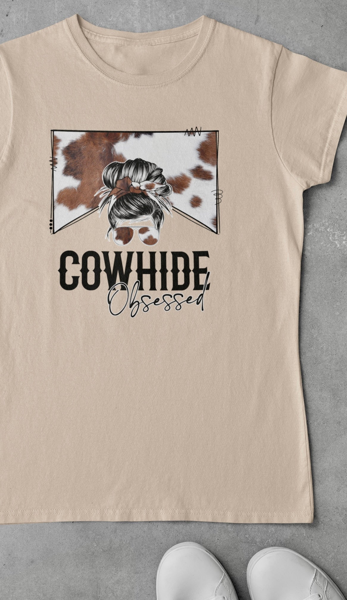 COWHIDE OBSESSED 🐮~ Tee Shirt (2 colors avail)