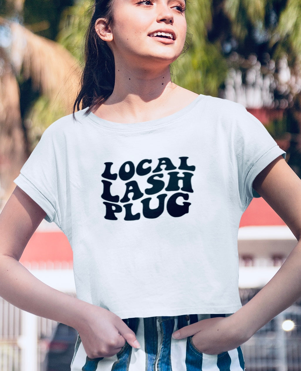 Local Lash Plug ~ Crop Tee Shirt (2 colors avail)